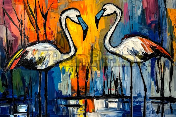 Stunning 16 Abstract Flamingo Art Prints - Image 2