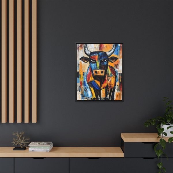 Colorful Bull Canvas Art Print, Bold Wall Decor, Modern Farmhouse Wall Art, Gift for Animal Lovers, Vibrant Home Decoration - Image 4