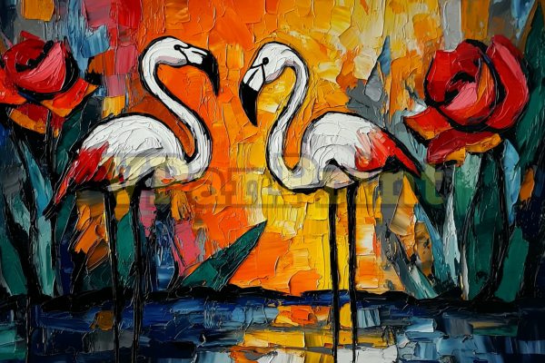 Stunning 16 Abstract Flamingo Art Prints - Image 3