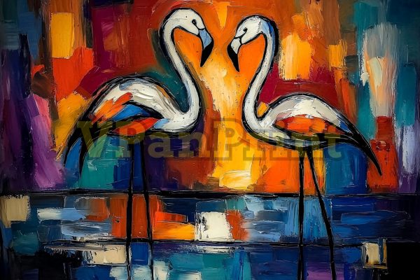 Stunning 16 Abstract Flamingo Art Prints - Image 4