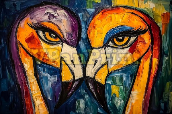 Stunning Abstract Flamingo Art Prints.