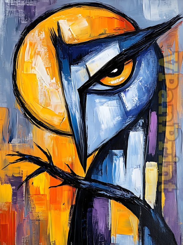 Powerful 24 Nocturnal Owl Art Paintings Bundle - Image 22
