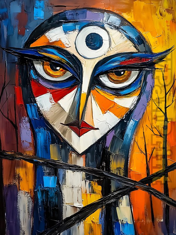 Powerful 24 Nocturnal Owl Art Paintings Bundle - Image 23