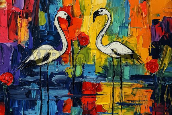 Stunning 16 Abstract Flamingo Art Prints - Image 6