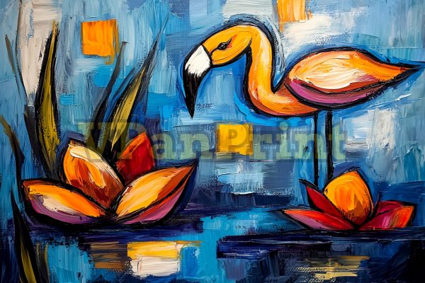 Stunning 16 Abstract Flamingo Art Prints - Image 7