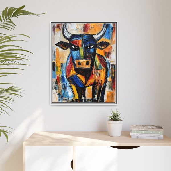 Colorful Bull Canvas Art Print, Bold Wall Decor, Modern Farmhouse Wall Art, Gift for Animal Lovers, Vibrant Home Decoration - Image 11