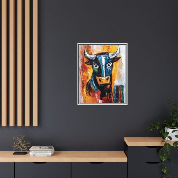 Colorful Bull Canvas Art Print, Framed Wall Decor, Unique Home Accent, Bold Farmhouse Style, Gift for Art Lovers - Image 12
