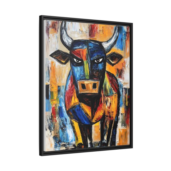 Colorful Bull Canvas Art Print, Bold Wall Decor, Modern Farmhouse Wall Art, Gift for Animal Lovers, Vibrant Home Decoration - Image 2