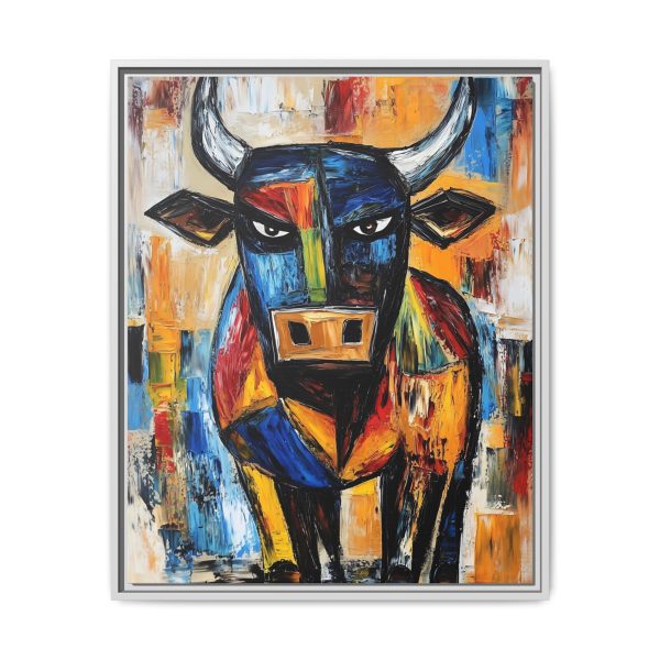 Colorful Bull Canvas Art Print, Bold Wall Decor, Modern Farmhouse Wall Art, Gift for Animal Lovers, Vibrant Home Decoration - Image 9