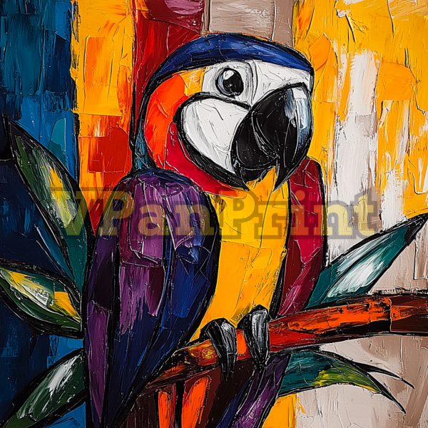 Vivid Parrot Cut-Paper Art Paintings.
