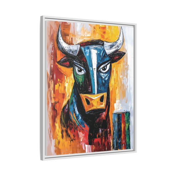 Colorful Bull Canvas Art Print, Framed Wall Decor, Unique Home Accent, Bold Farmhouse Style, Gift for Art Lovers - Image 10