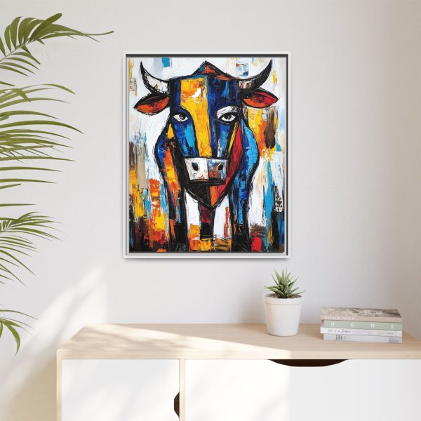 Vibrant Cow Wall Art Print, Colorful Framed Canvas for Farmhouse Decor, Unique Gift for Animal Lovers, Modern Home Art Display - Image 11