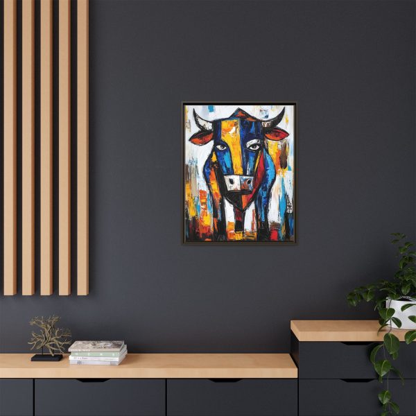 Vibrant Cow Wall Art Print, Colorful Framed Canvas for Farmhouse Decor, Unique Gift for Animal Lovers, Modern Home Art Display - Image 8
