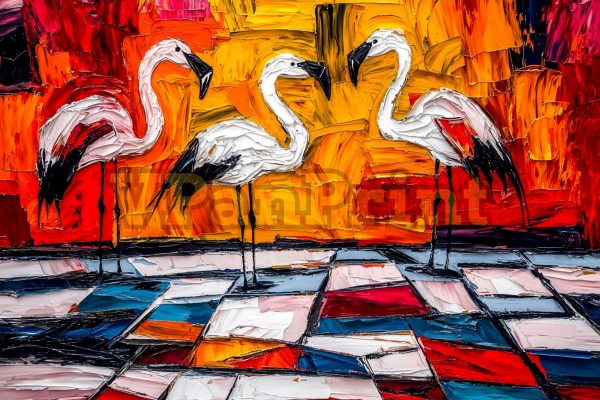 Stunning 16 Abstract Flamingo Art Prints - Image 10