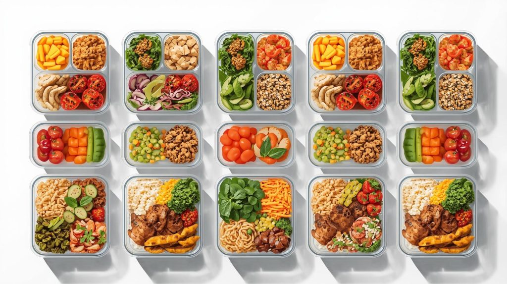Ultimate personalized meal plans beautifully arranged in containers for a week of healthy eating.