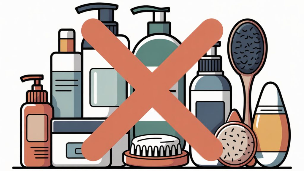 7-Step Skin Barrier Repair Routine Guide Common skincare mistakes to avoid showing harsh scrubs exfoliants and hot water during barrier repair