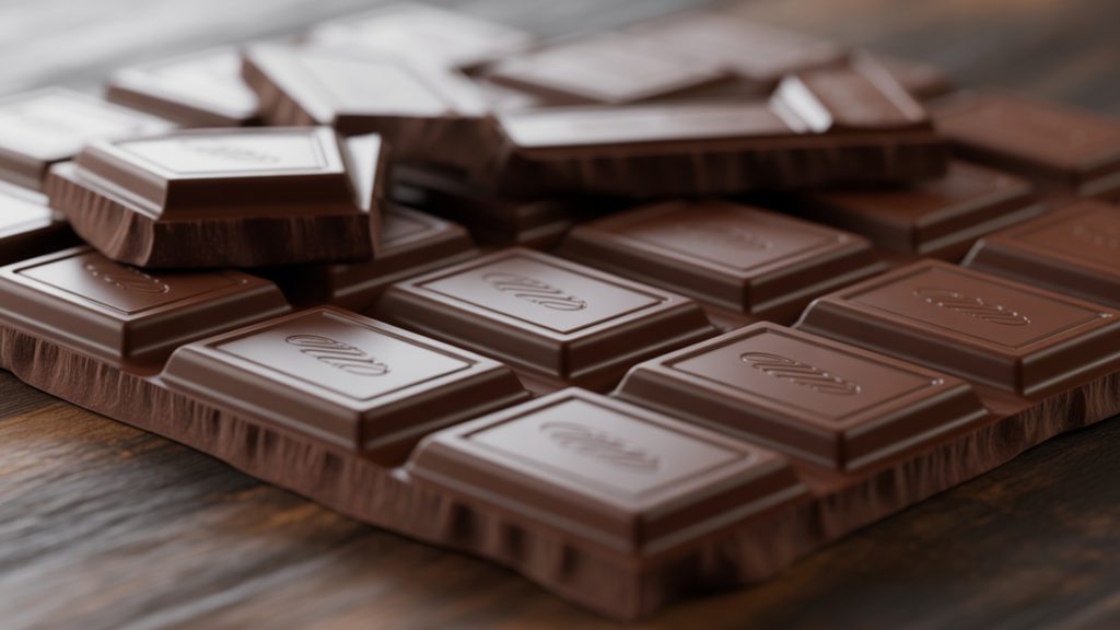 dark chocolate pieces with 70 percent cacao for cognitive function