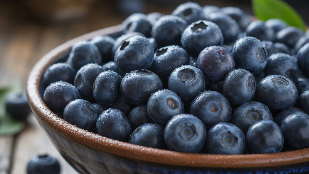 fresh blueberries in bowl showing top brain boosting superfood