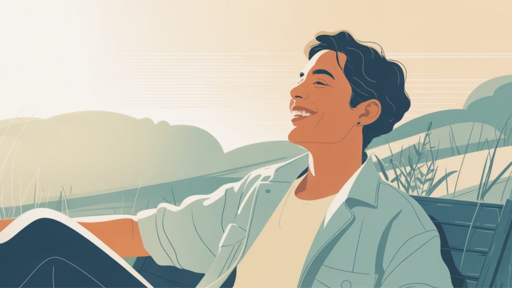 Worker enjoying a rejuvenating break to boost work-life balance.