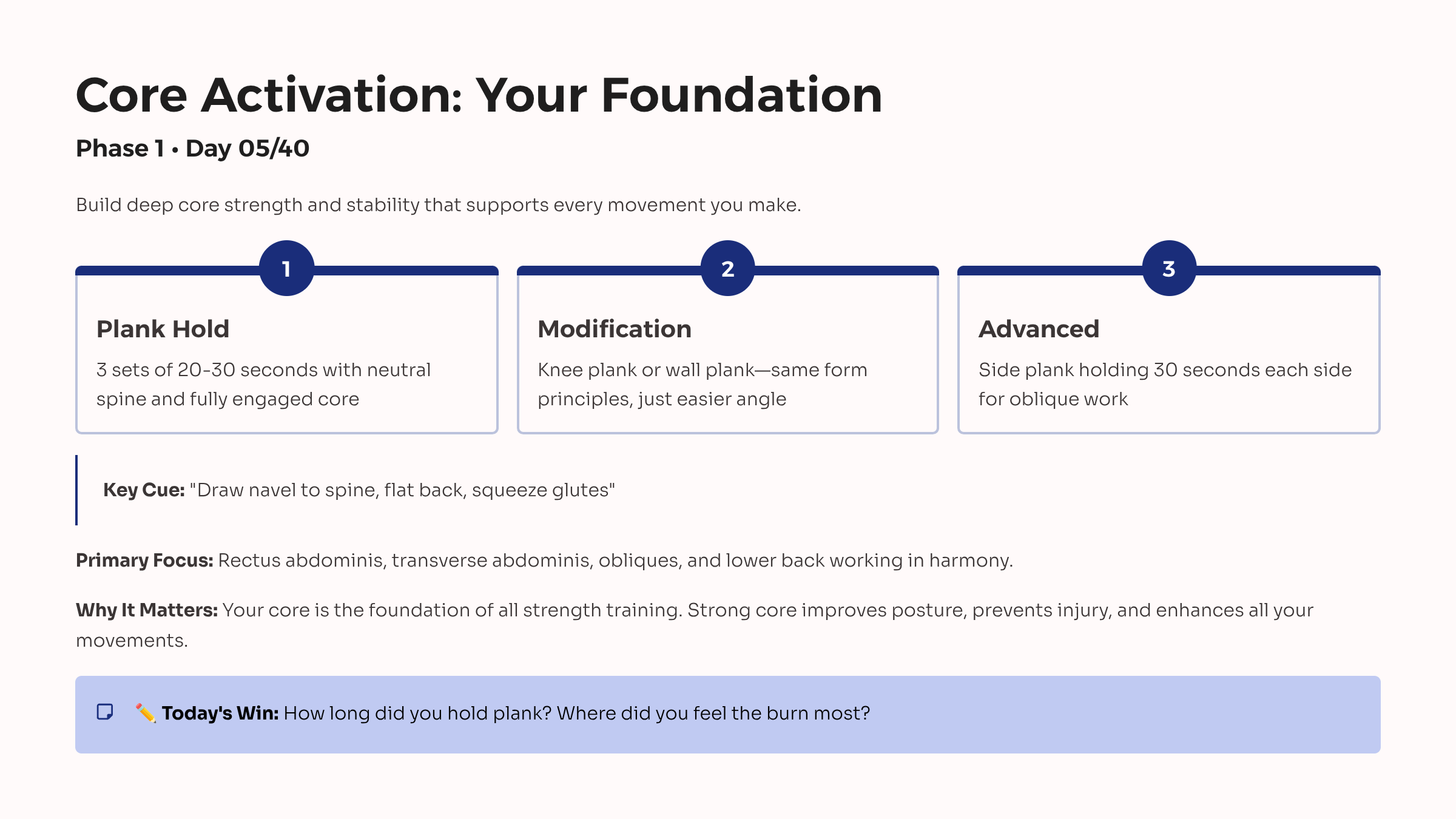 10_Core-Activation-Your-Foundation Women's Strength Training Starter PDF Guide - Image 11