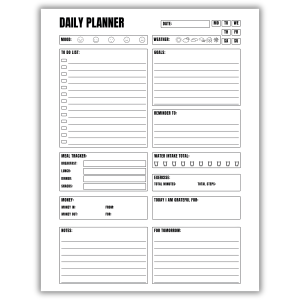 Minimal Daily Planner Organizer