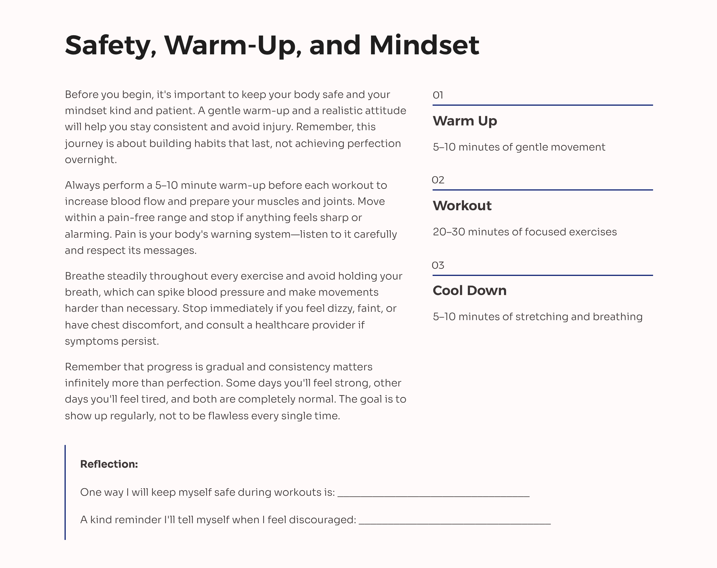 2_Safety-Warm-Up-and-Mindset Beginner Workout Plan For Home PDF Guide - Image 3