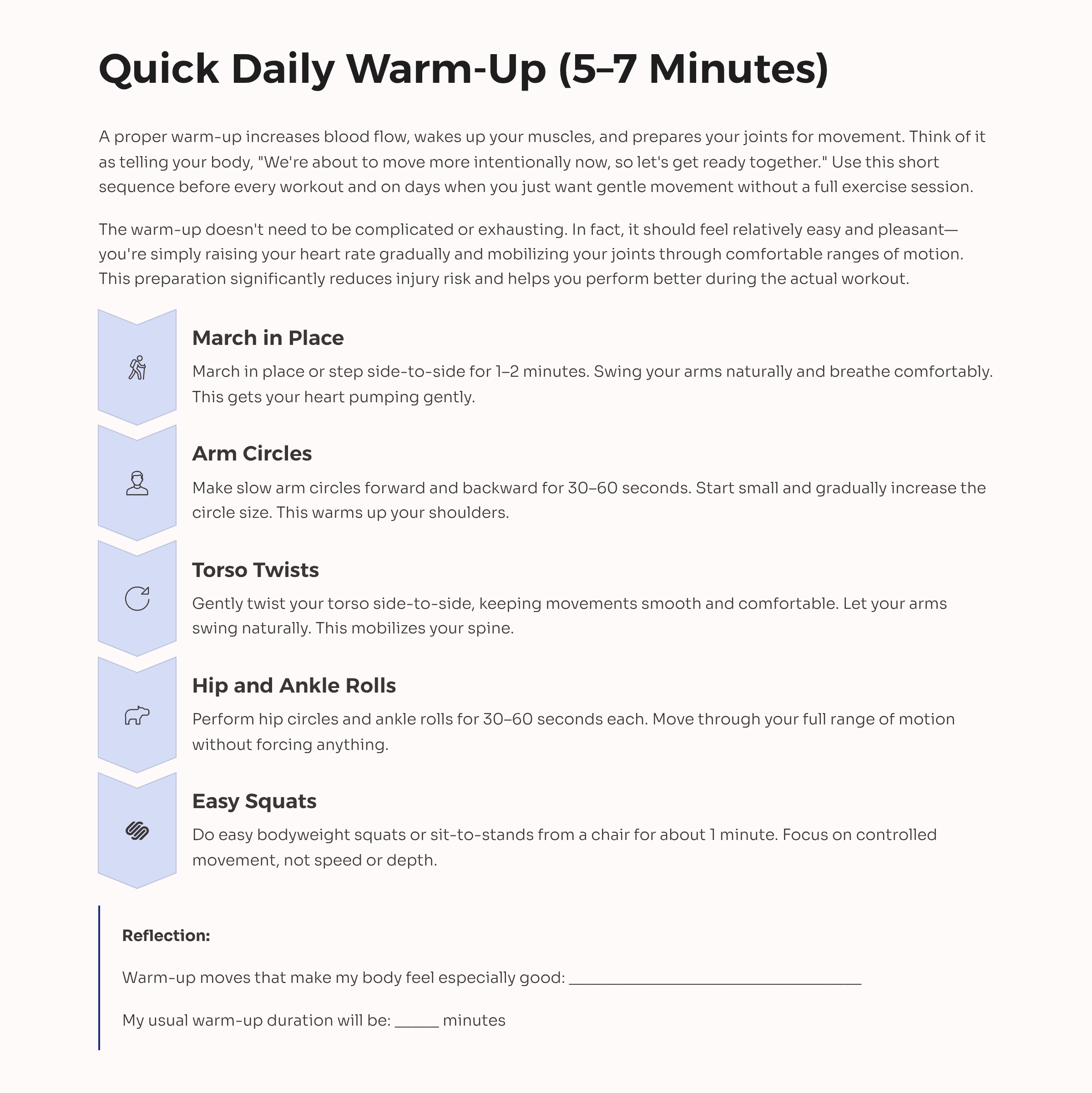 4_Quick-Daily-Warm-Up-5-7-Minutes Beginner Workout Plan For Home PDF Guide - Image 5