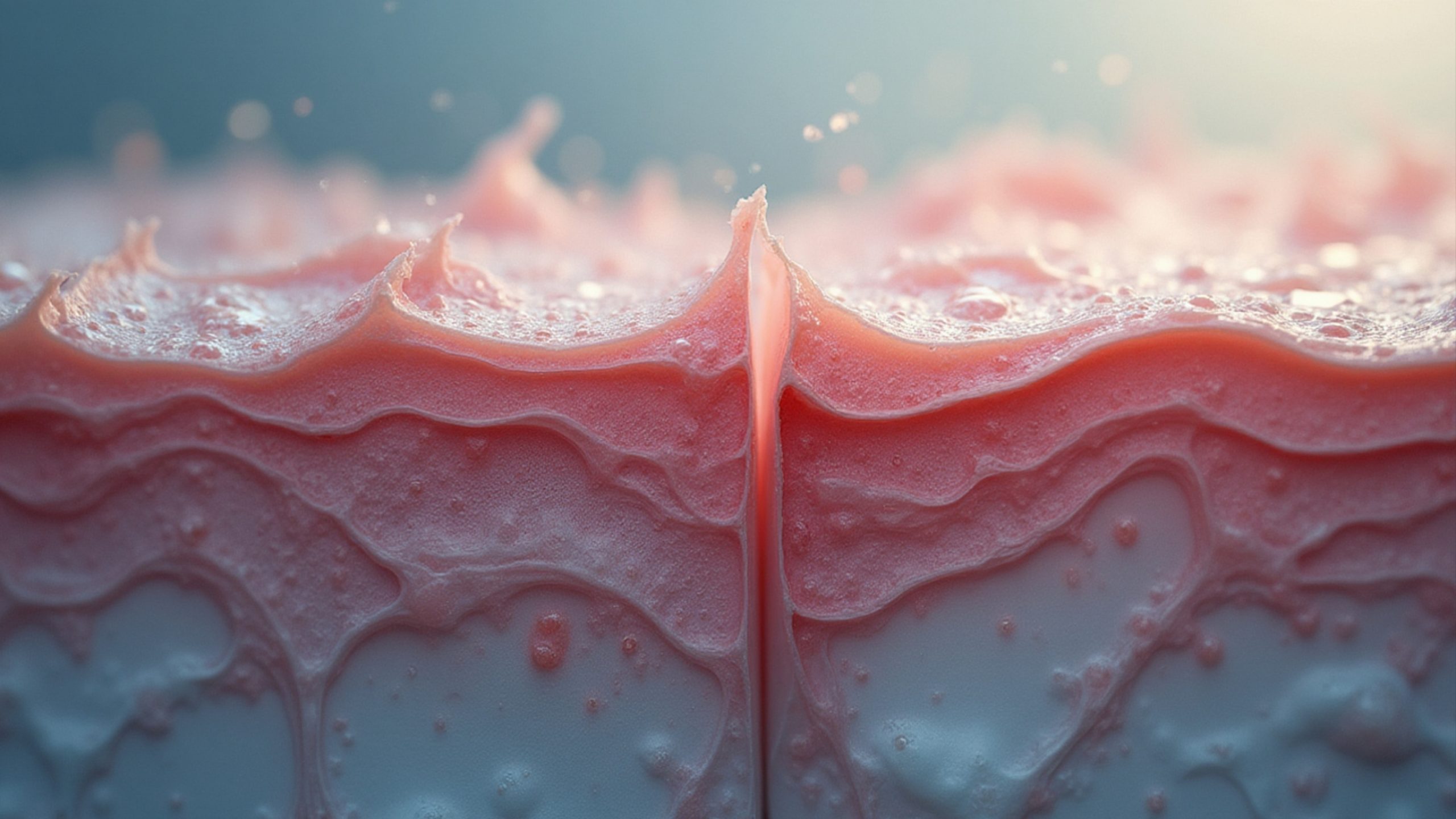 Close Up Of Healthy Vs Damaged Facial Skin Barrier Side By Side Comparison Scaled