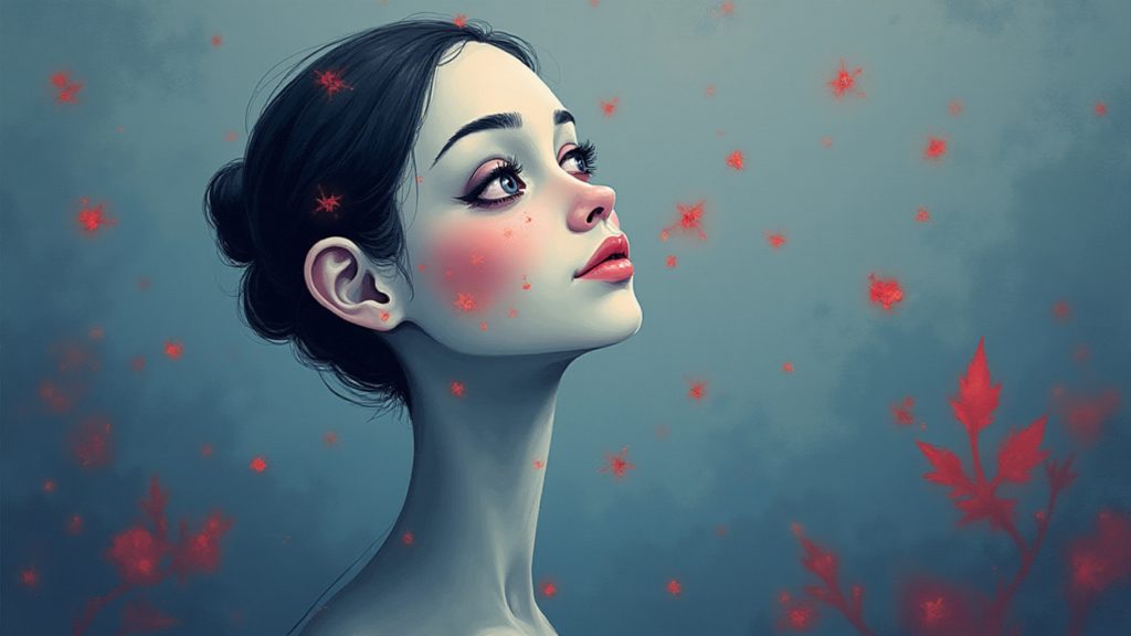 Diagram listing 11 signs of damaged skin barrier around a face illustration.