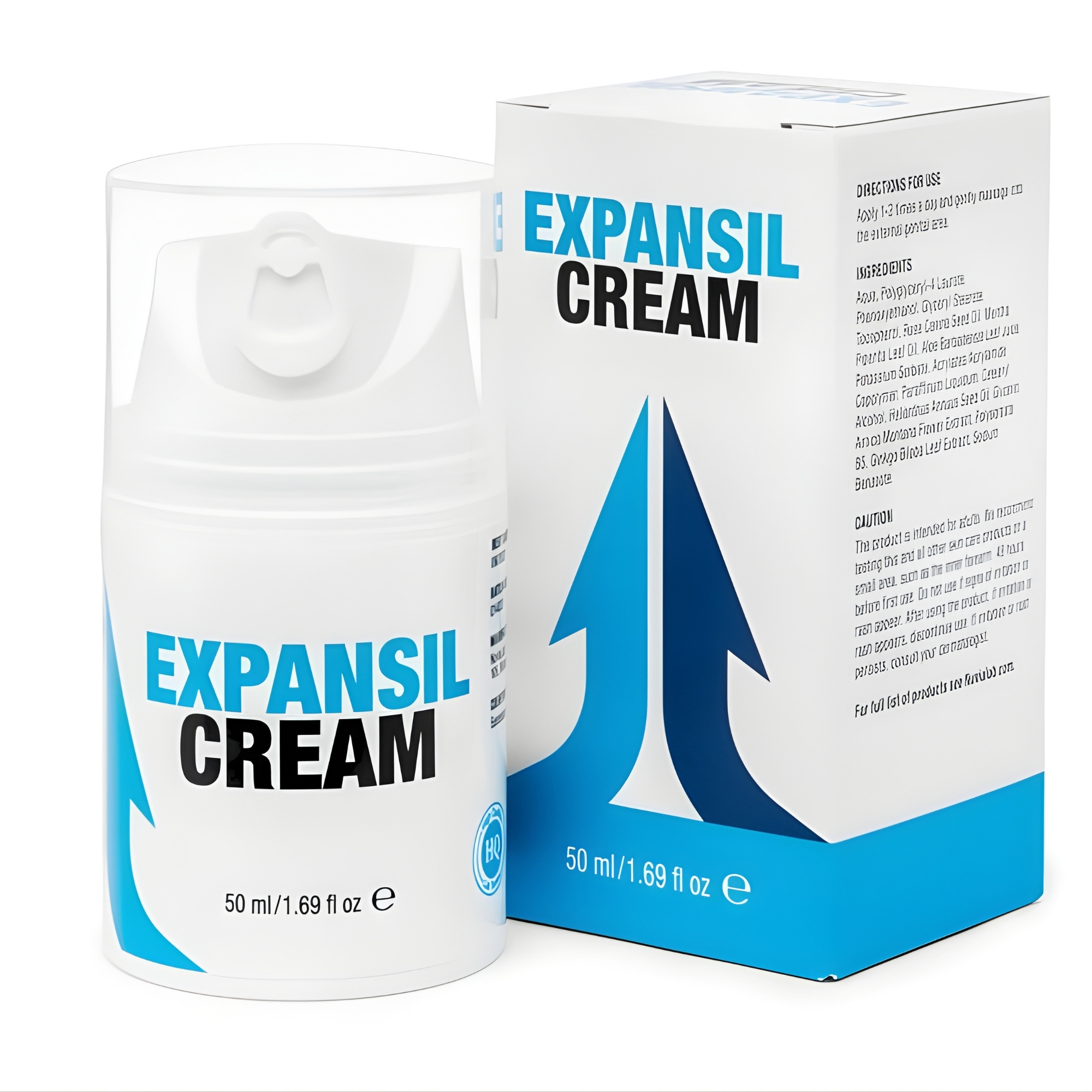 Expansil Cream male enhancement cream bottle and box, male enhancement cream for fuller erections and improved size.