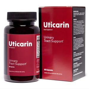 Uticarin Support urinary tract supplement capsules with D mannose, cranberry, nettle and dandelion for bladder health