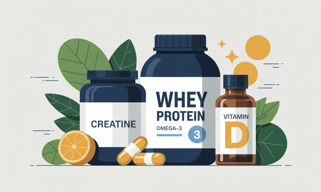 Essential protein after 40 supplements including whey isolate and supportive nutrients for enhanced muscle building