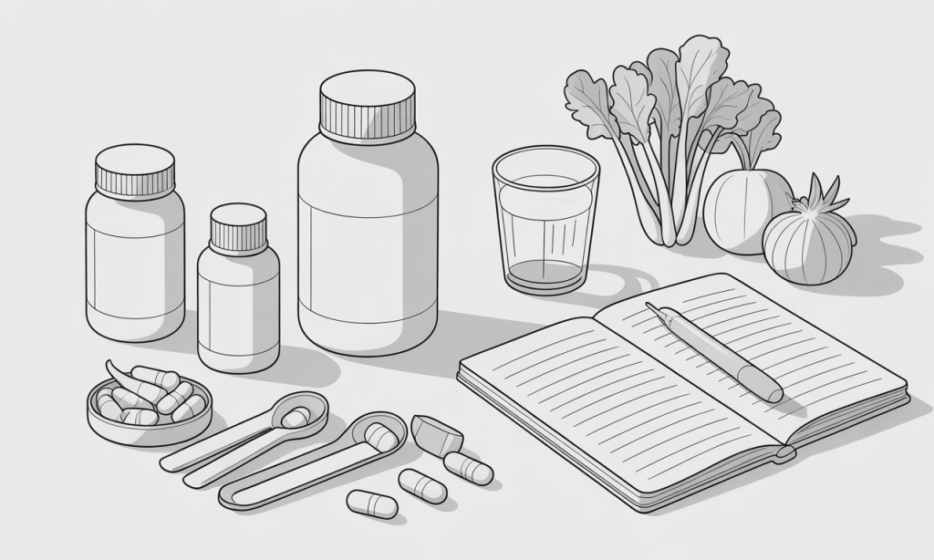 NAD precursor supplements and nutrient-dense foods arranged as part of comprehensive longevity protocol toolkit