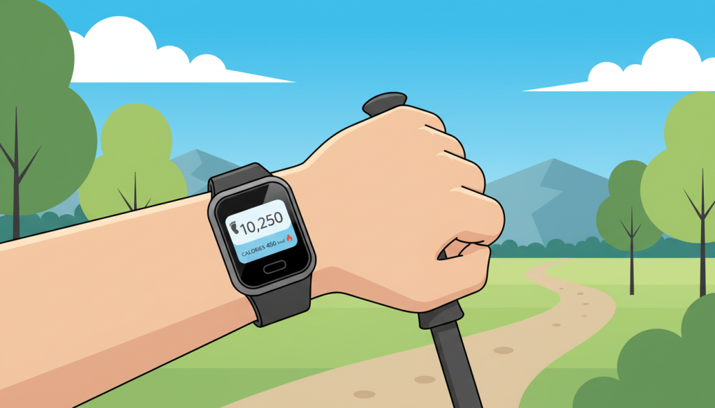 Wearable fitness tracker monitoring daily activity and energy expenditure for optimizing calorie deficit calculation accuracy.