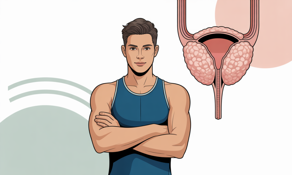 Young man understanding prostate anatomy and prostate health before 30 importance for prevention