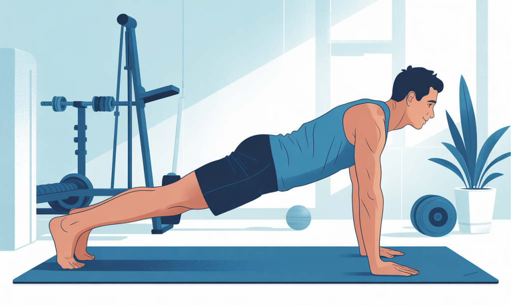 Proper plank technique demonstration showing safe exercise form for core strength in 15 minute dad workouts