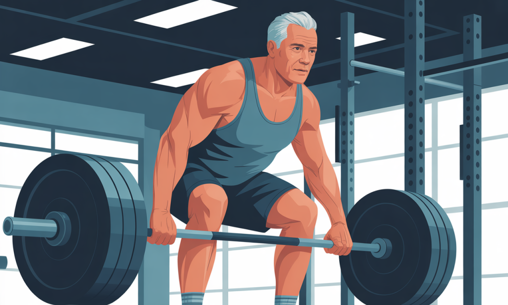 Proper resistance training technique for protein after 40 optimization showing compound movement execution for muscle growth