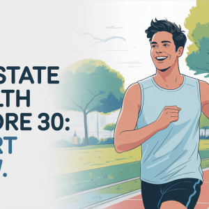 Young man jogging, emphasizing prostate health before 30